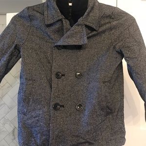 Boys warm black tweed dressier coat!